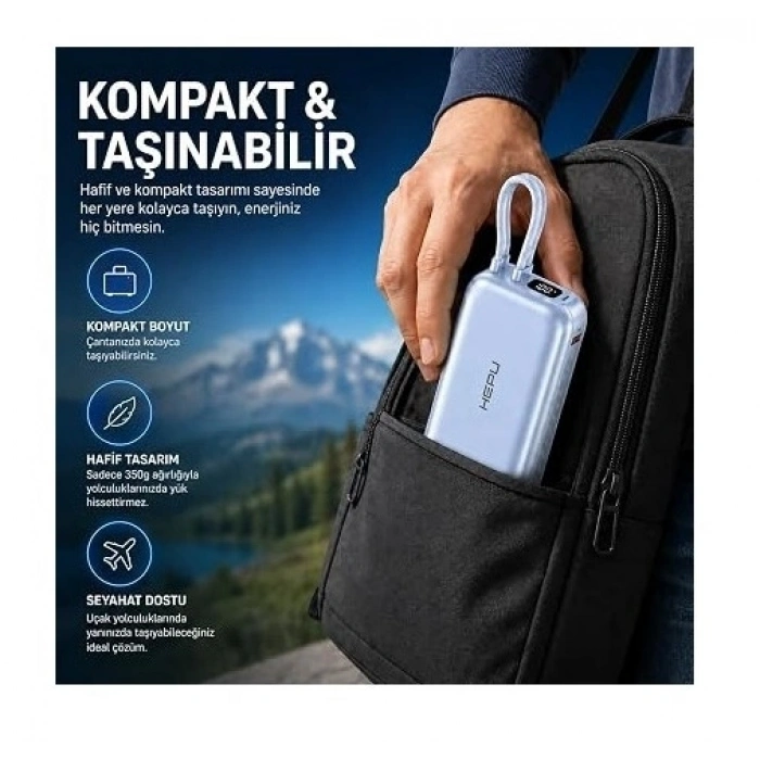HEPU HP-AP02 20.000 mAh Qualcomm Quick Charge 3.0 Powerbank