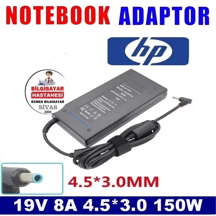 HP Notebook Adaptörü 19V 8A 4.5*3.0 150W (Hadron Hd8857)