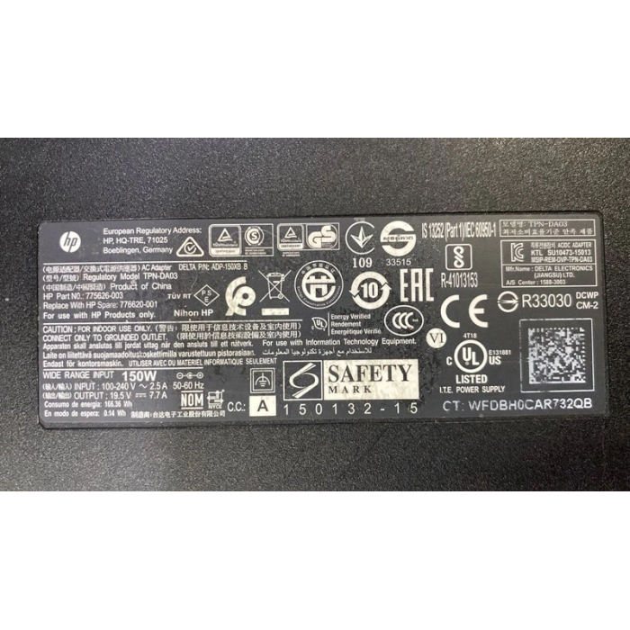 Hp Omen 19.5v 7.7a 4.5mm*3.0mm 150w Orjinal Şarj Adaptörü