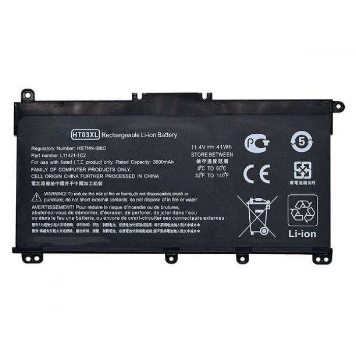 Hp Pavilion 15-cs, HP 250 G7 Serisi HT03XL TPN-C135 L11421-423 11.4v 3600mAh 41Wh Siyah Li-polymer 3 Cell Notebook Batarya