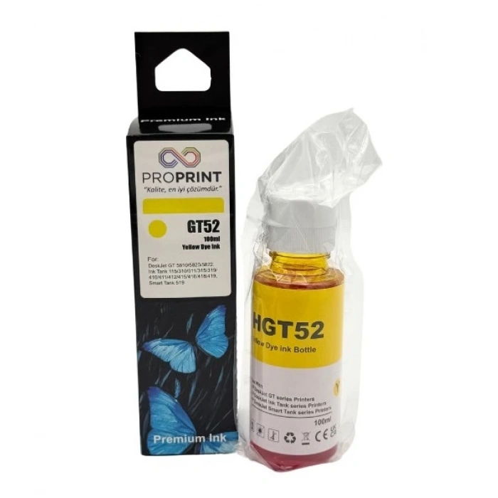 Hp Uyumlu Yüksek Kapasiteli Muadil Mürekkep 100ML Sarı