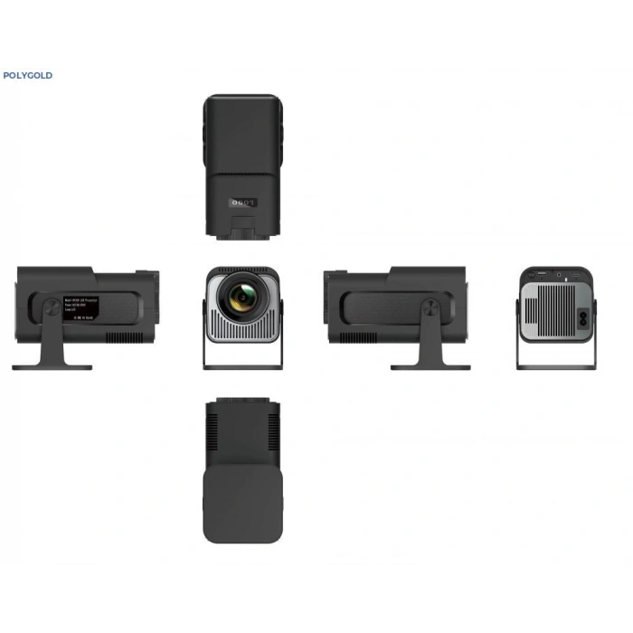 HY320 Mini Projektör Taşınabilir 4K 8K Video Desteği Yerli 720 P Sinema Açık Android 11 Işın Projektör