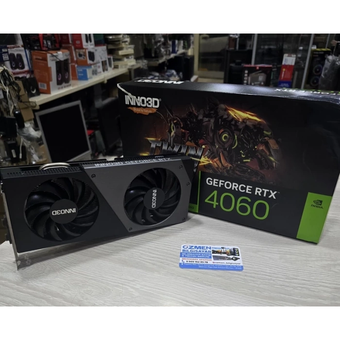 Inno3d RTX4060 TWIN X2 GDDR6 128BIT N40602-08D6-173051N 8GB EKRAN KARTI