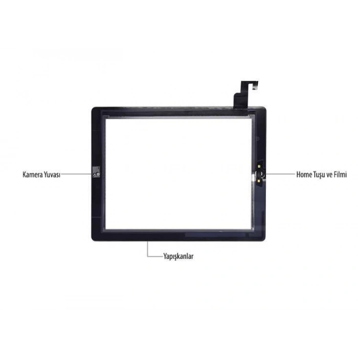 İPAD 2 A1396 DOKUNMATİK EKRAN - SİYAH