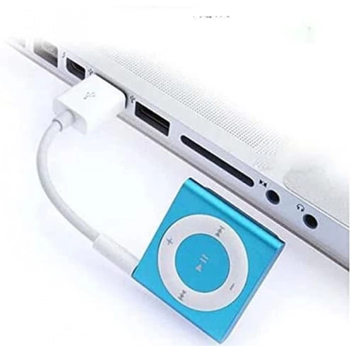 iPod Shuffle 3. 4. 5. Nesil Uyumlu USB Data Şarj Kablosu, Beyaz
