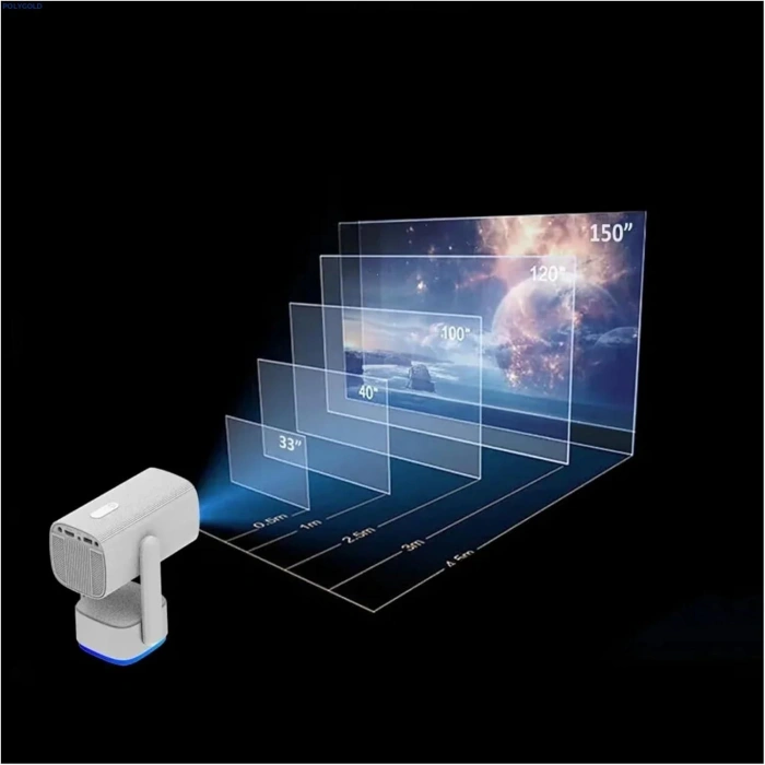 K2 Kablosuz Projektör Ultra HD, 4 Saat Şarj Kapasitesi, 300 ANSI, Wifi 6, Bluetooth 5.2, Android 11