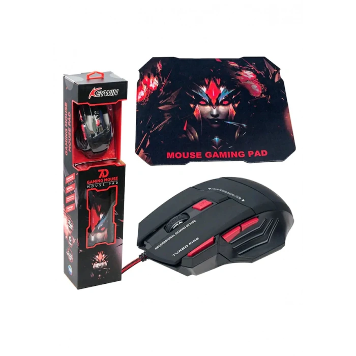 Kablolu Oyuncu Mouse ve Mouse Pad