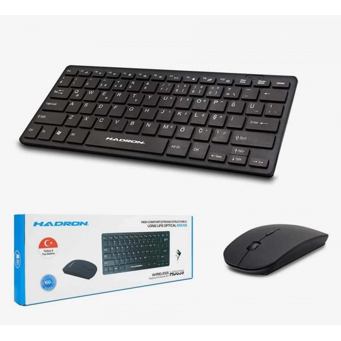KABLOSUZ MİNİ KLAVYE MOUSE SETİ WİFİ KEYBOARD HADRON HD 839