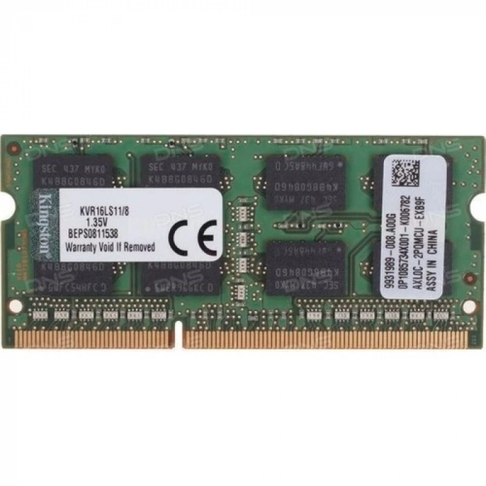 Kingston 8GB 1600MHZ DDR3 Ram KVR16LS11-8 (PC3-12800)