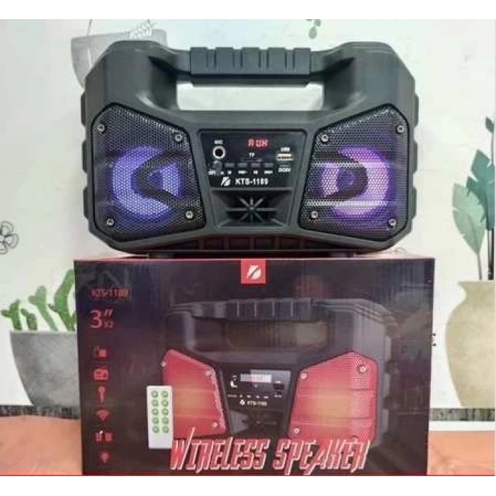 KTS-1189 IŞIKLI BLUETOOTH HOPARLÖR SPEAKER USB-TF-RADYO