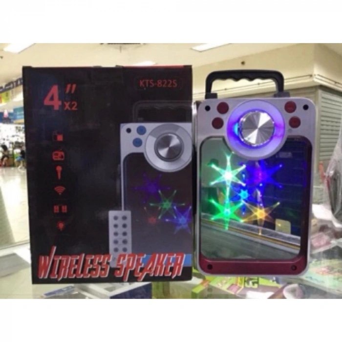 KTS-822-S MİKROFONLU LEDLİ BULUTUT SPEAKER USB-TF-FM
