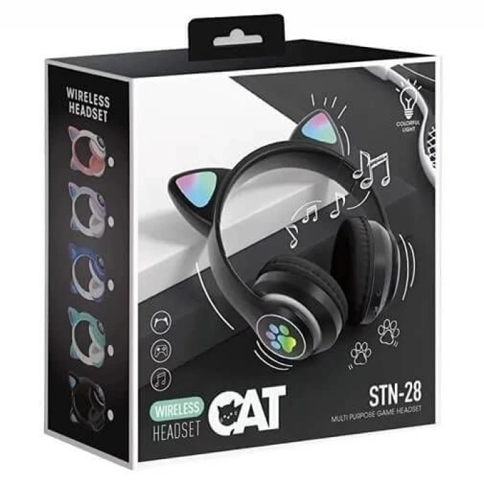 LED Işıklı Bluetooth Kedi Kulaklık