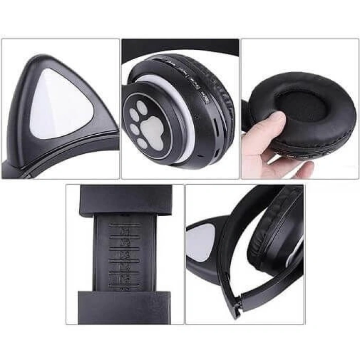 LED Işıklı Bluetooth Kedi Kulaklık
