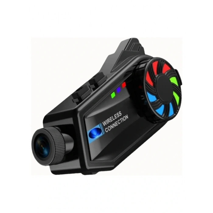 LEERFEİ Bt68 Kameralı Intercom Motosiklet Bluetooth Kask Kulaklık