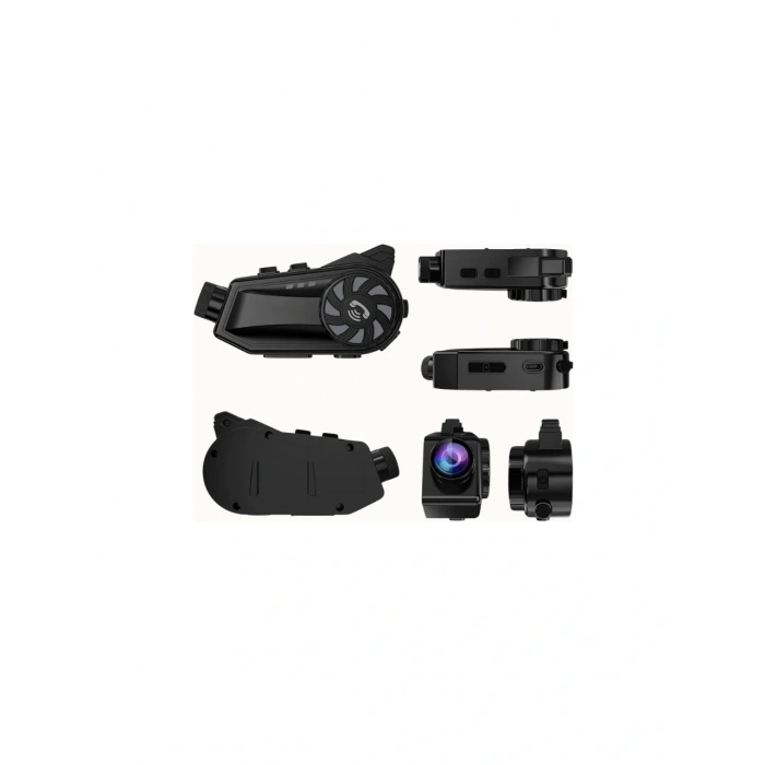 LEERFEİ Bt68 Kameralı Intercom Motosiklet Bluetooth Kask Kulaklık