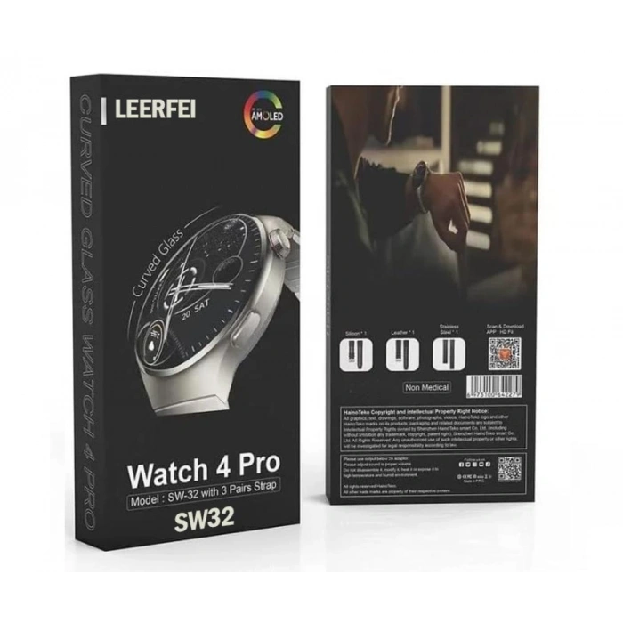 Leerfei SW-32 Smartwatch Akıllı Saat 3 Kordonlu