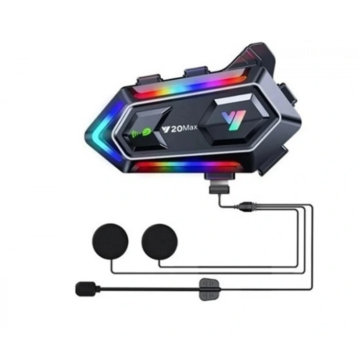 LEERFEI Y20 Max Motosiklet Bluetooth 5.3 Kask Intercom