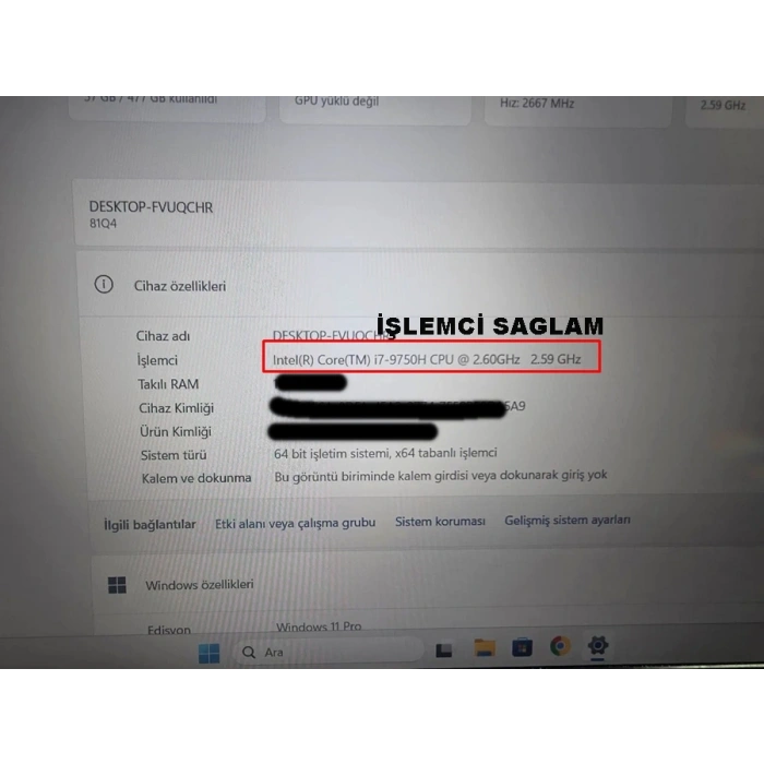 Legion Y540-15IRH i7-9750H Anakart