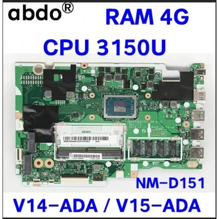 Lenovo V14-ADA /V15-ADA CPU 3150U RAM 4G Laptop anakart