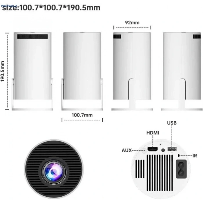 M300MAX Taşınabilir Sinema Projeksiyon 720P BT5.0 Wİ-Fİ6 Ekran Yansıtma 10.000 Oyun Kablosuz 2 Joystick