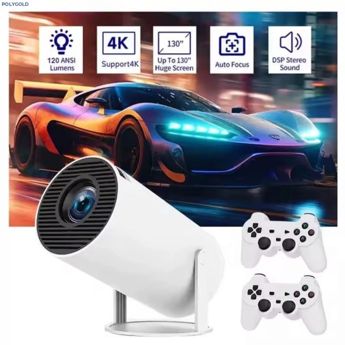 M300MAX Taşınabilir Sinema Projeksiyon 720P BT5.0 Wİ-Fİ6 Ekran Yansıtma 10.000 Oyun Kablosuz 2 Joystick