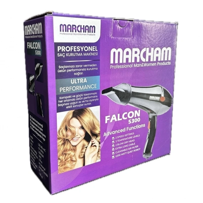 Marcham Falcon 5300 2200 Watt Fön Makinesi Siyah
