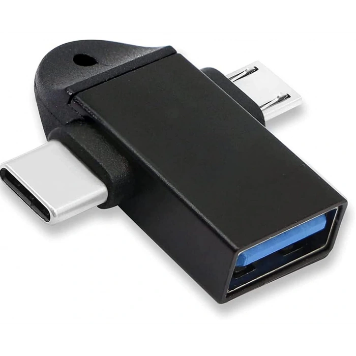 Micro Usb Type-c 3 In 1 Dönüştürücü Çevirici Adaptör Otg