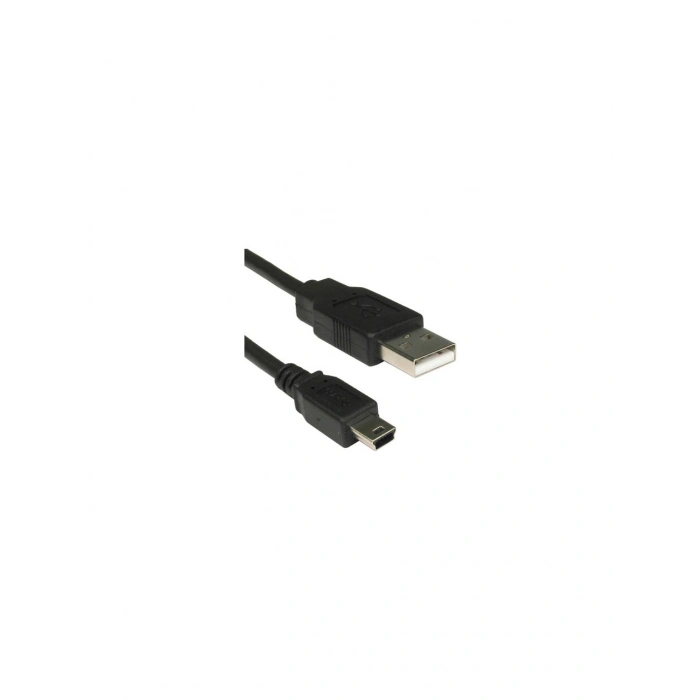 Mini USB 5 Pin Kablo 1.5 Metre Data Şarj Kablosu USB to Mini B – Siyah