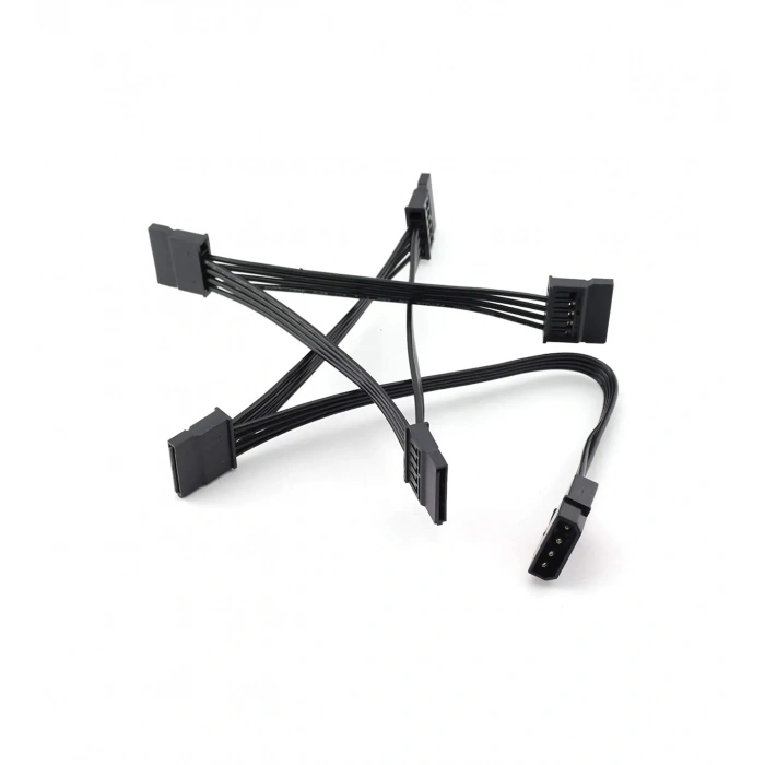 Molex to 5 Sata Power Kablo Ide 4 Pin Sata 15 Pin Sata Güç Kablosu Çoklayıcı A4355