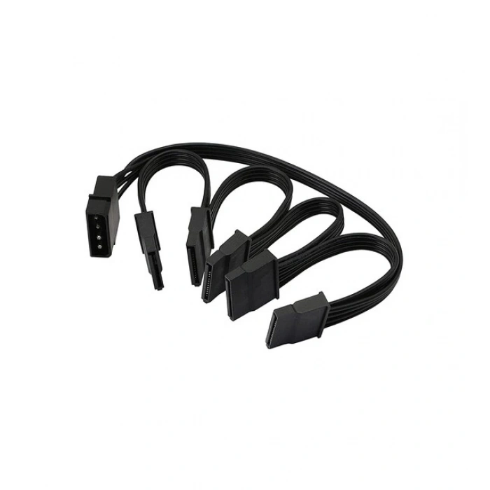 Molex to 5 Sata Power Kablo Ide 4 Pin Sata 15 Pin Sata Güç Kablosu Çoklayıcı A4355