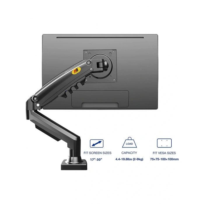 Monitör Tutucu Kol 17-30 2-9 kg Amortisörlü Vesa Monitör Standı