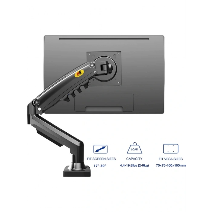 Monitör Tutucu Kol 17-30 2-9 kg Amortisörlü Vesa Monitör Standı