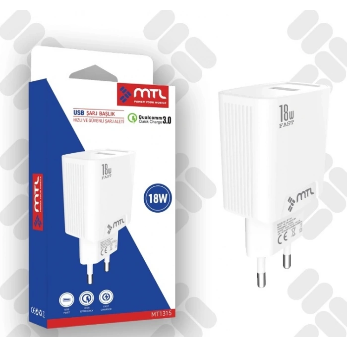 MT1315 QC 3.0 18W HIZLI USB EV SARJ BASLIK