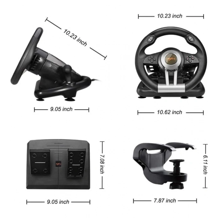 Nodar Nd700 Pxn V3 Pro Direksiyon Seti Ps4/Ps3/Pc/Xbox one/Xbox Series X|S Switch Siyah
