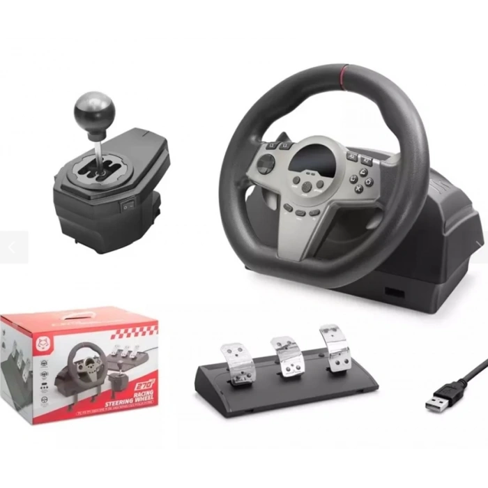 NODAR Nd707 Direksiyon Seti Siyah 270° Ps4/Ps3/Pc/Xbox One/N-Sw/Xbox Series/S P4 Slim P4 Pro Siyah