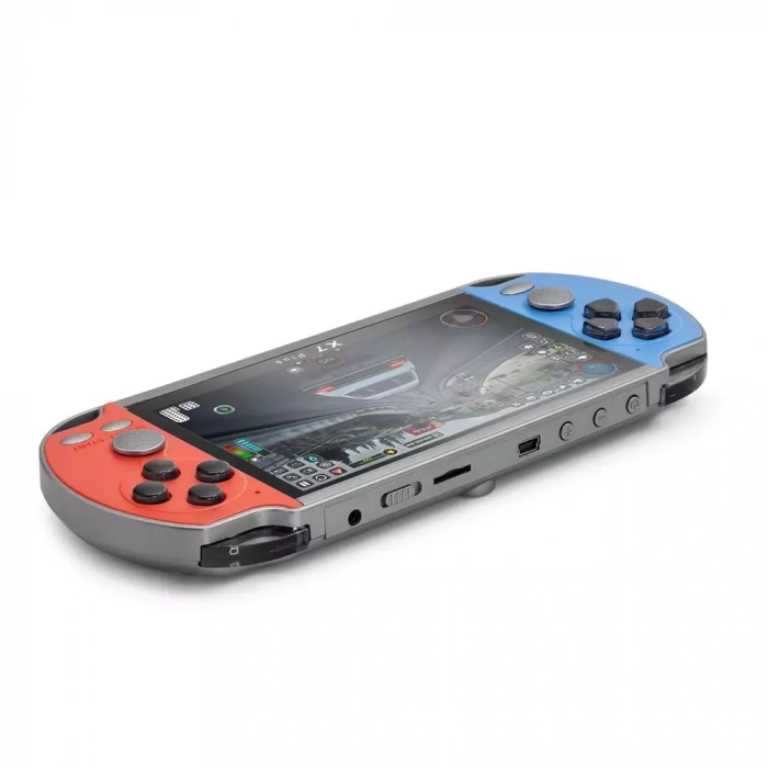 Nodar Nd755 X7 Retro Game Konsolu 5.1 inç Ekran 64GB Destekli Taşınabilir Kırmızı-Mavi