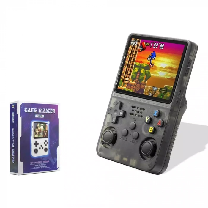 Nodar Nd760 R36S Retro Game Konsolu 3.5 inç Ekran 1GB RAM 3000mAh Batarya Destekli Taşınabilir Siyah