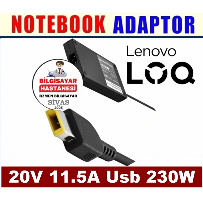Notebook Adaptörü 20V 11.5A Usb 230W For-Lenovo (Hadron Gxhh6)