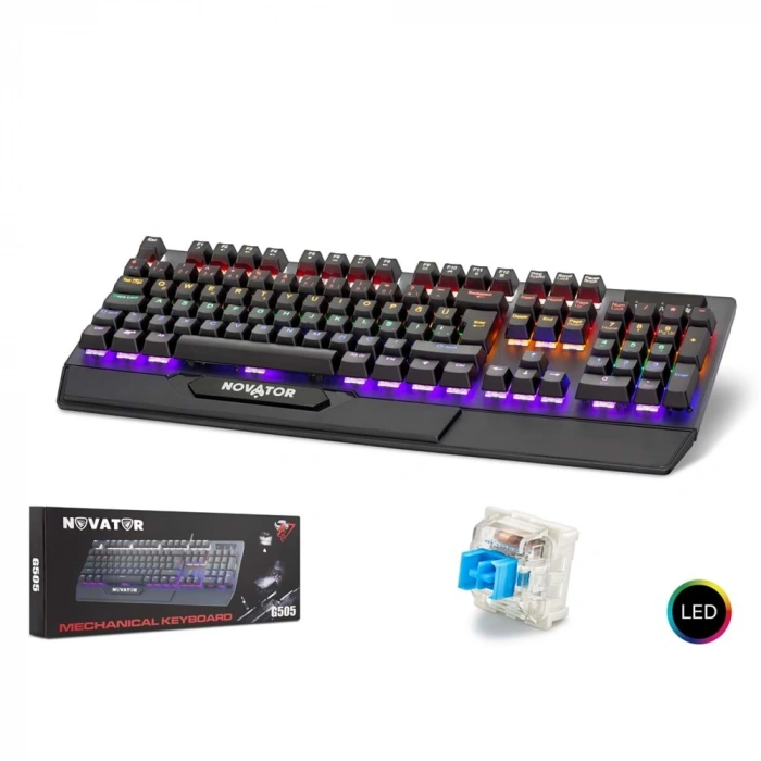 NOVATOR G505 OYUN KLAVYE MEKANİK RGB VE BLUE SWITCH Q