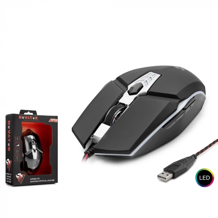 NOVATOR HDG29 MOUSE KABLOLU OYUN USB LEDLİ 3200 DPI
