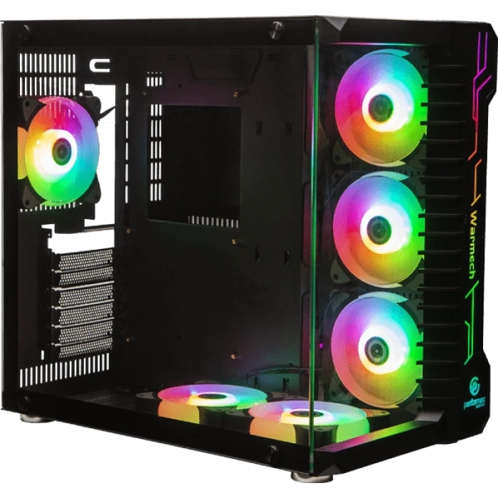 Performax Warmech Siyah 6*fan Rgb Atx Kumandalı Psusuz Kasa