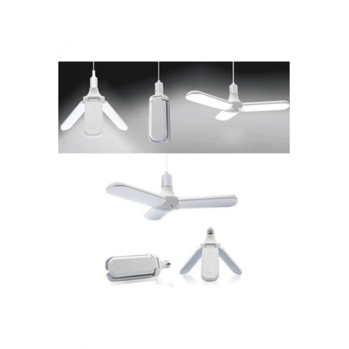 Pervane Şeklinde Katlanabilir-açısı Ayarlanabilir 45w Beyaz Led Ampul