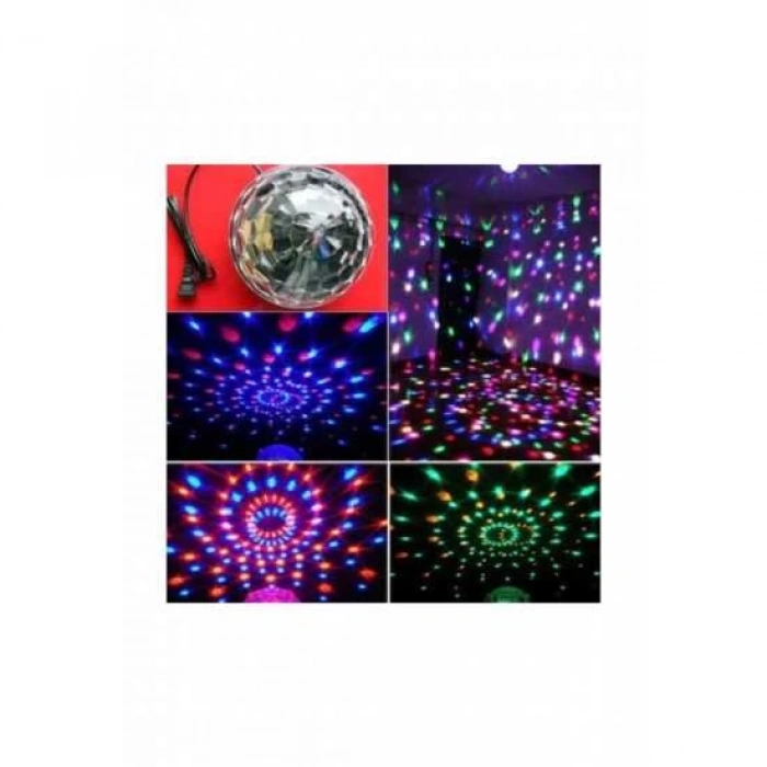 PG-1431 YUVARLAK MODEL DİSKO TİPİ ISIKLI BLUETOOTH SPEAKER