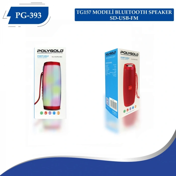 PG-393 TG157 MODELİ MODELİ BLUETOOTH SPEAKER SD-USB-FM
