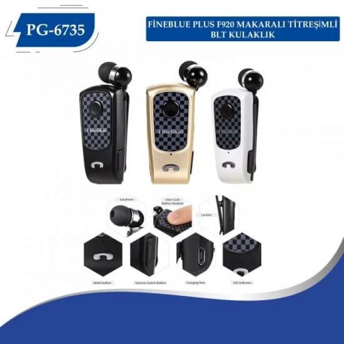 PG-6735 FİNEBLUE F920 MAKARALI TİTREŞİMLİ BLT KULAKLIK