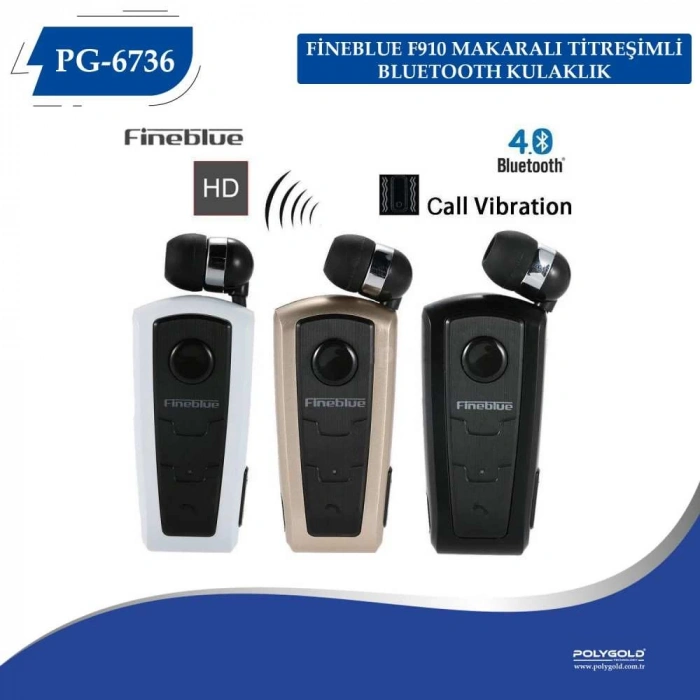 PG-6736 FİNEBLUE F910 MAKARALI TİTREŞİMLİ BLT KULAKLIK
