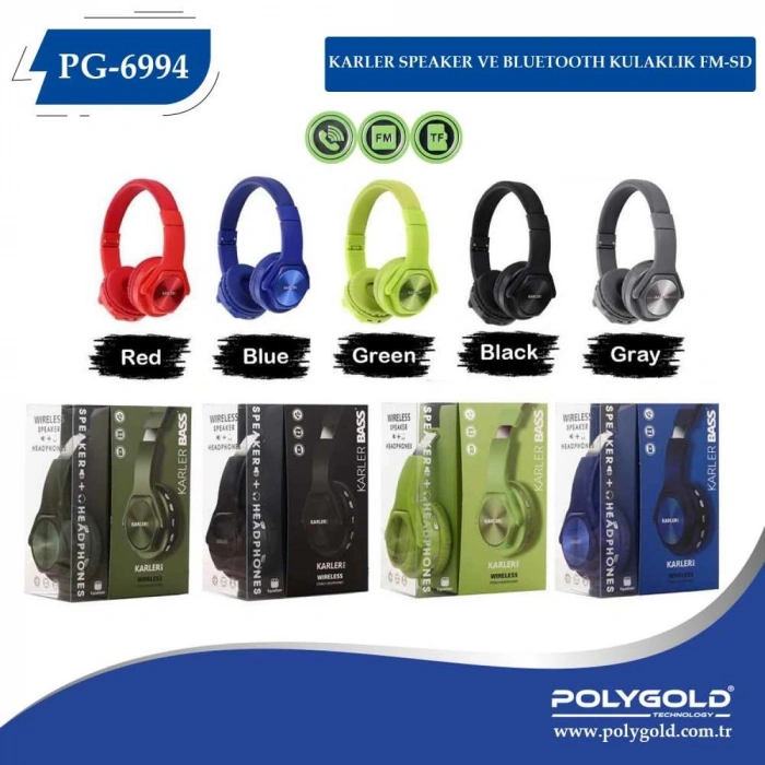 PG-6994 SPEAKER VE KULAKLIK BLUETOOTH FM-SD