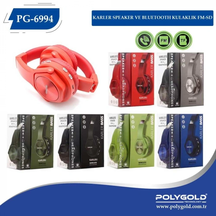 PG-6994 SPEAKER VE KULAKLIK BLUETOOTH FM-SD