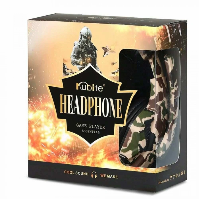 PG-6999 Kubite Oyuncu Kulaklığı Kamuflaj Modeli