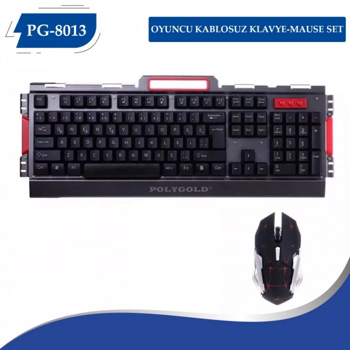 PG-8013 OYUNCU KABLOSUZ KLAVYE-MAUSE SET